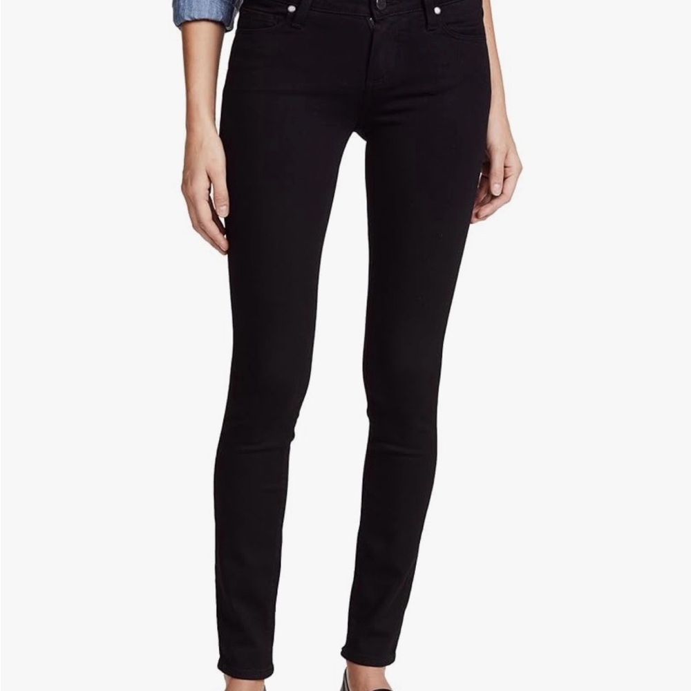PAIGE Women's Verdugo Ultra Skinny Jeans - Black Shadow Size 29 - Inseam 28